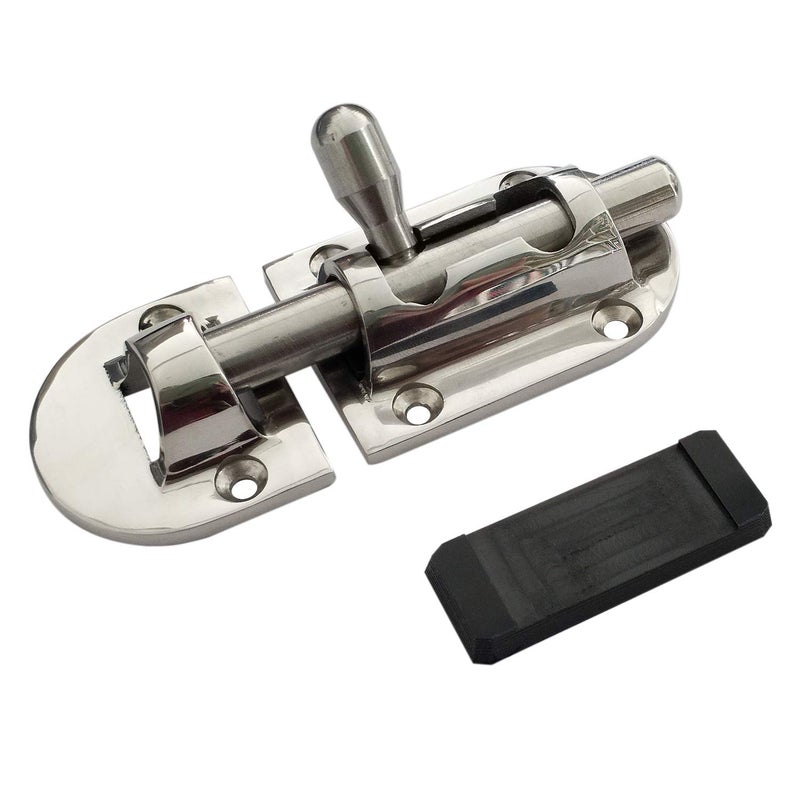 keehui Marine 316 Stainless Steel Heavy Duty 3-5/8 Inch Locker Latch Slide Barrel Bolt for Marine Boat Window/Door/Hatch/Cabinet - Image 1